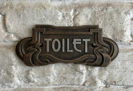 Art Nouveau sign -toilet